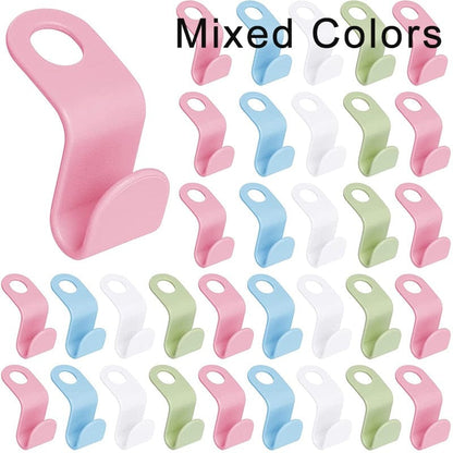 SearchFindOrder Pink / 10Pcs 10/5Pcs Closet Space-Saving Hanger Hooks: Wardrobe Organizer Clips