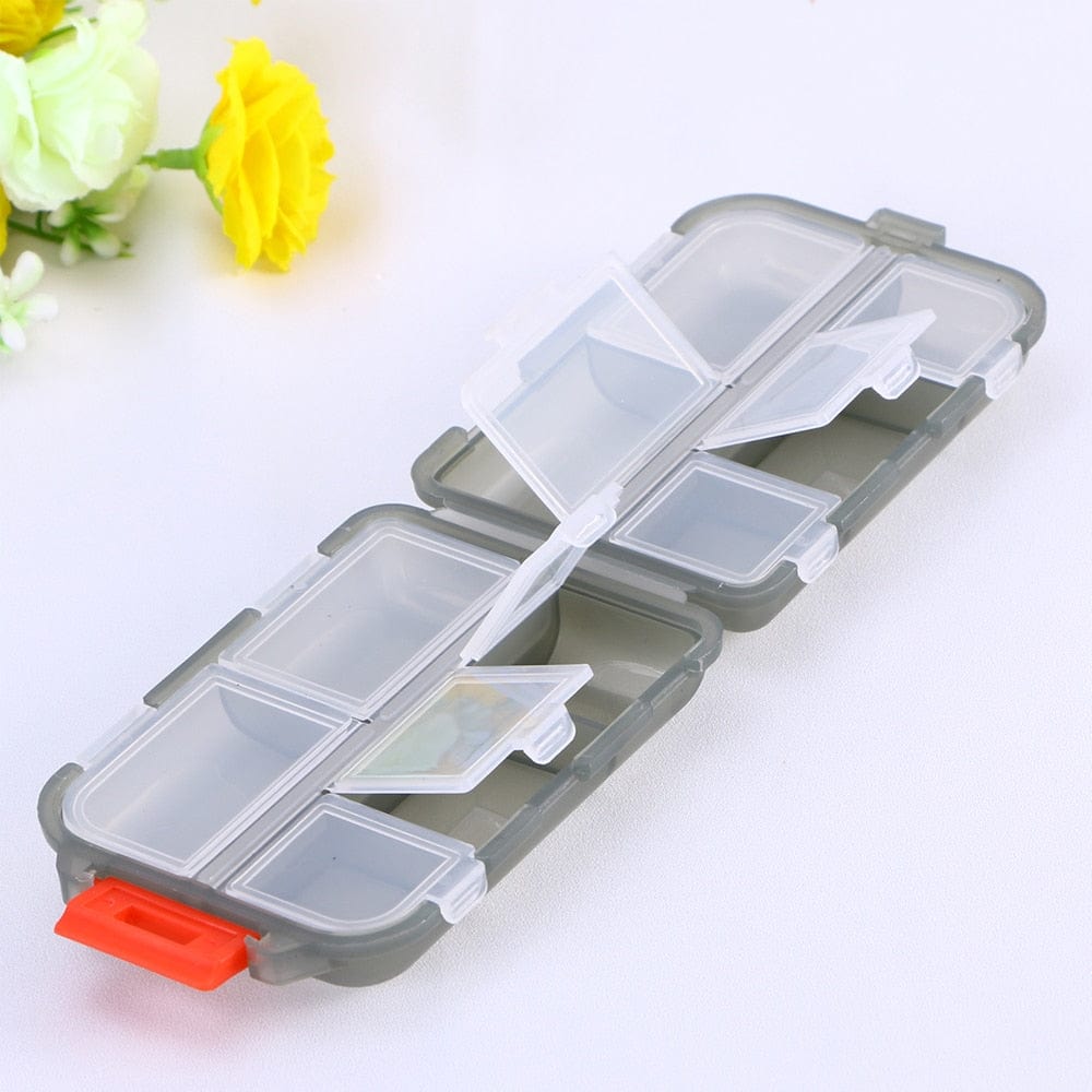 Portable Pill Organizer, Moisture-Proof Travel 12 Compartment Dispenser