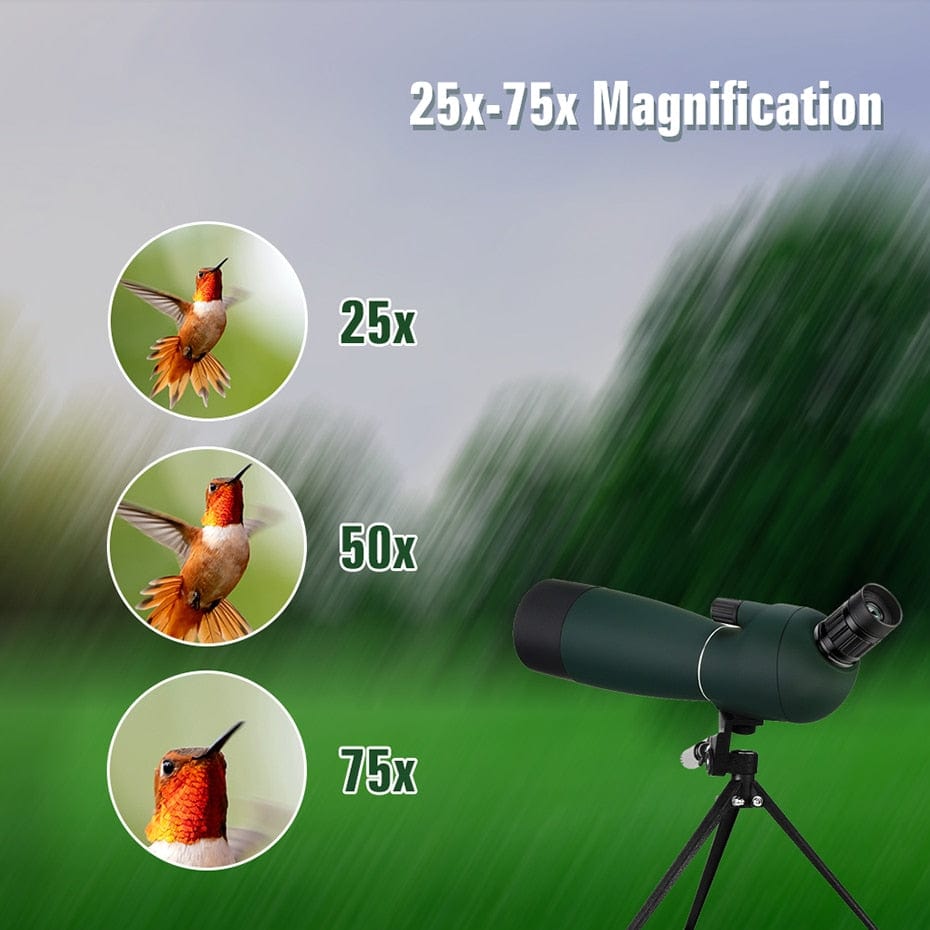 Monocular Spotting Scope With Tripod and Cell Phone Attachment