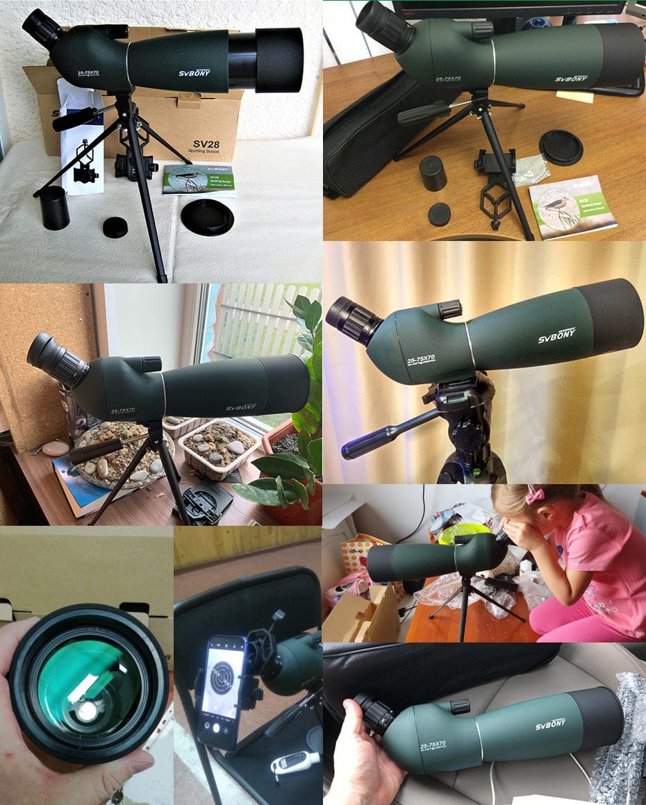 Monocular Spotting Scope With Tripod and Cell Phone Attachment