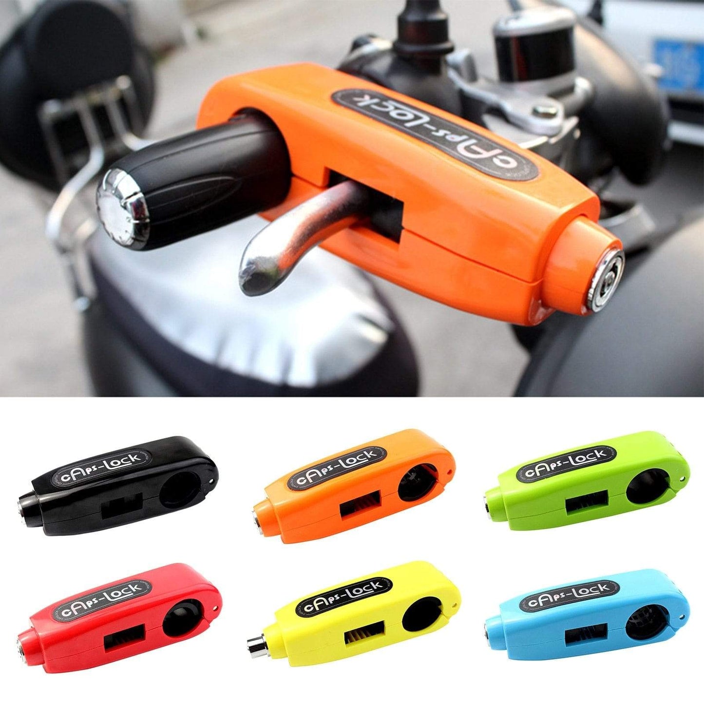 SearchFindOrder Orange Motorcycle Handlebar Lock