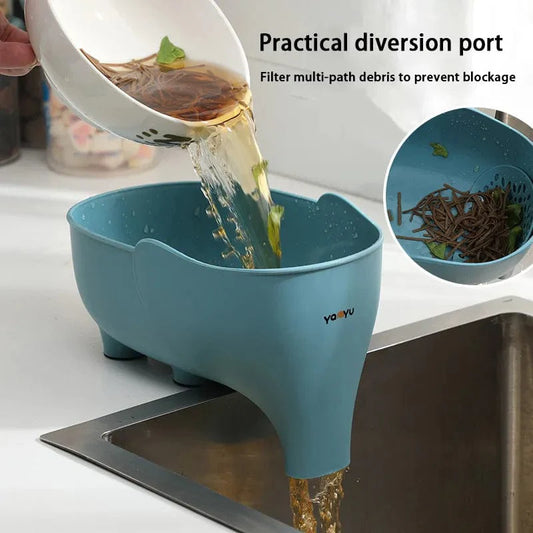 SearchFindOrder GRAY Multi-Purpose Elephant Drain Basket