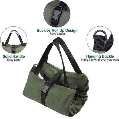 SearchFindOrder green Multi-Purpose Roll-Up Tool Organizer Bag