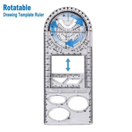 SearchFindOrder Type 01 Multifunction Geometric Rotatable Drafting Measuring Tool