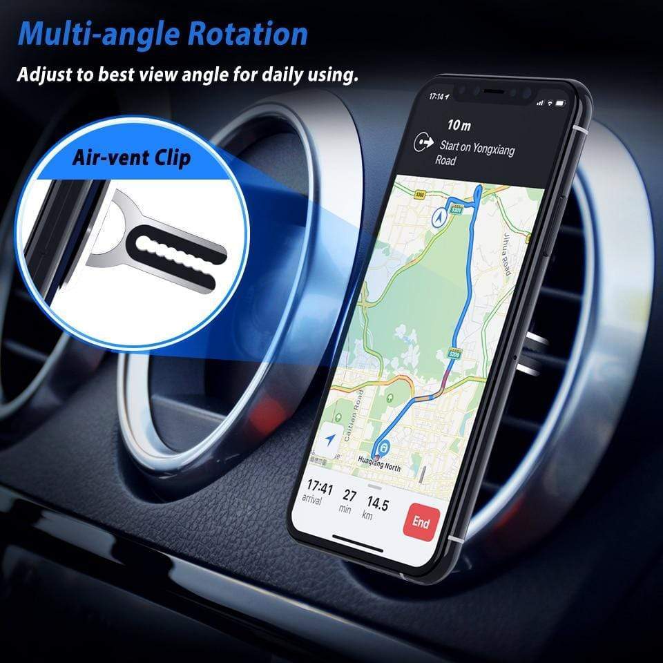 SearchFindOrder Dazzling Blue Multifunction Ring Kickstand & Mobile Car Vent Holder