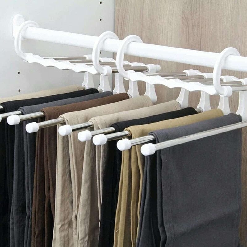 5-in-1 Stainless Steel Multifunctional Adjustable Trouser Pants Hanger