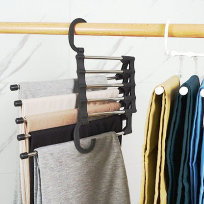 5-in-1 Stainless Steel Multifunctional Adjustable Trouser Pants Hanger