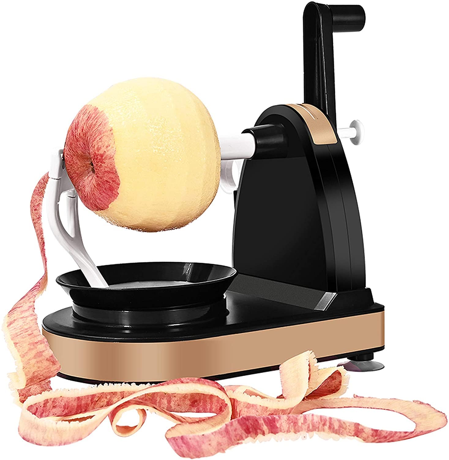 SearchFindOrder Black Multifunctional and Convenient Hand-Cranked Apple Peeler and Slicer