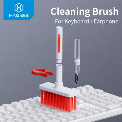 SearchFindOrder White Red Multifunctional Headphone Keyboard Cleaning Brush