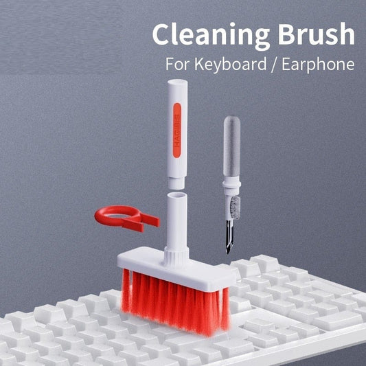 SearchFindOrder White Gray Multifunctional Headphone Keyboard Cleaning Brush