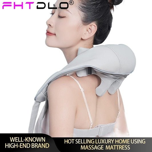 SearchFindOrder UK Plug / Grey Multifunctional Neck & Shoulder Massager Shawl