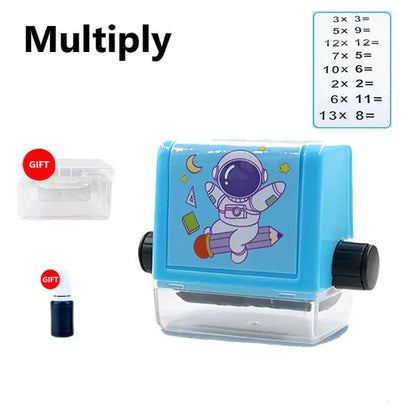 Smart Math Roller Stamps for Kids, 2-in-1 Multiplication, Addition, Subtraction and Division Teaching Practice Tool Within 100 Learning Toy