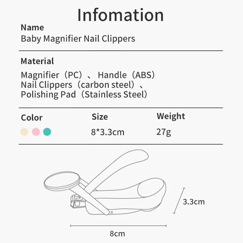 Nail Clippers with Magnifying Glass