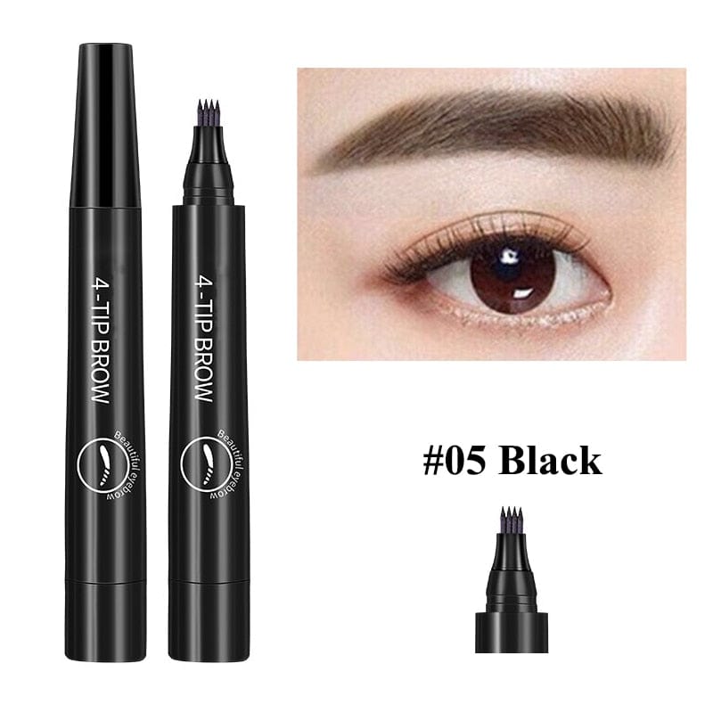 SearchFindOrder Light brown Enhanced 4-Tip Precision Microblading Eyebrow Tattoo Pen for Flawless Brow Shaping