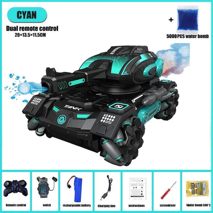 SearchFindOrder GREEN-Dual RC Toy Tank with Gesture and Remote Control