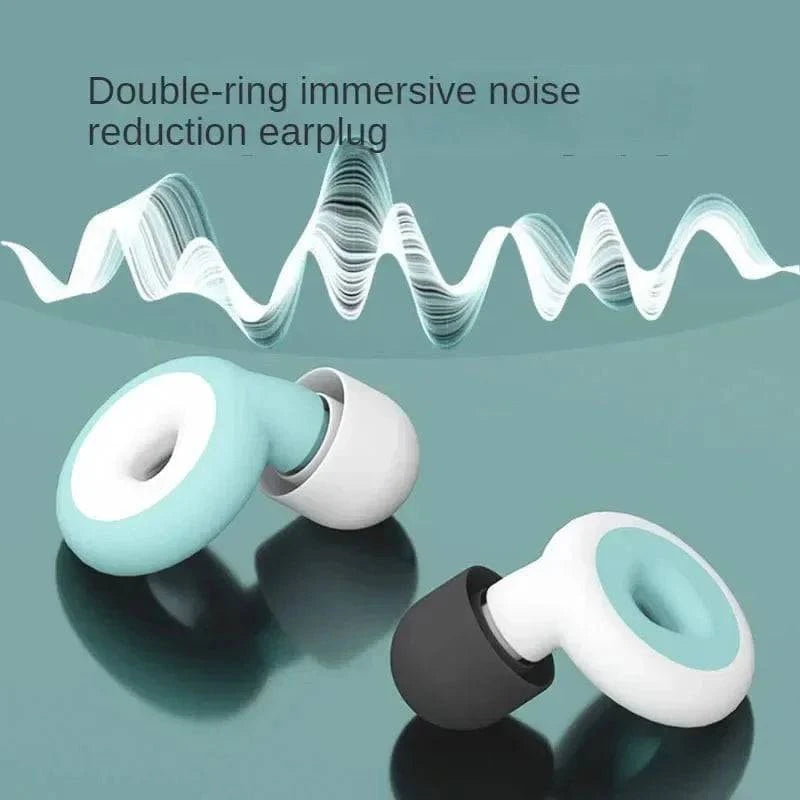 SearchFindOrder White Green White Noise Reduction Silicone Earplug