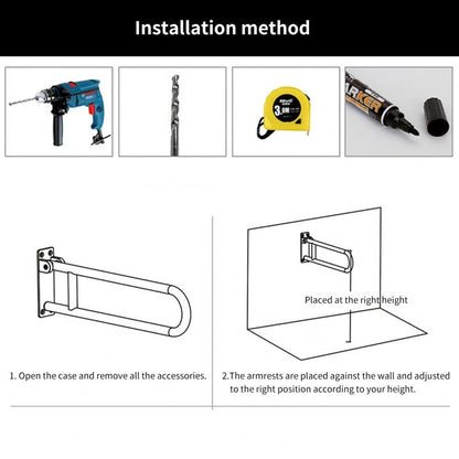 Non-slip Toilet Handrail for Bathrooms