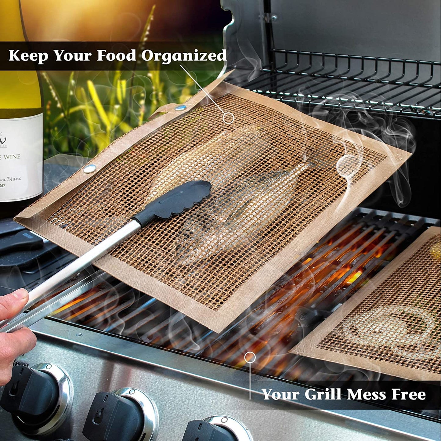 Non-Stick Mesh Grilling BBQ Bag