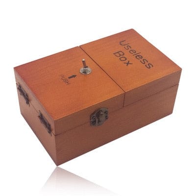 SearchFindOrder Novelty Wooden Mechanical Useless Box