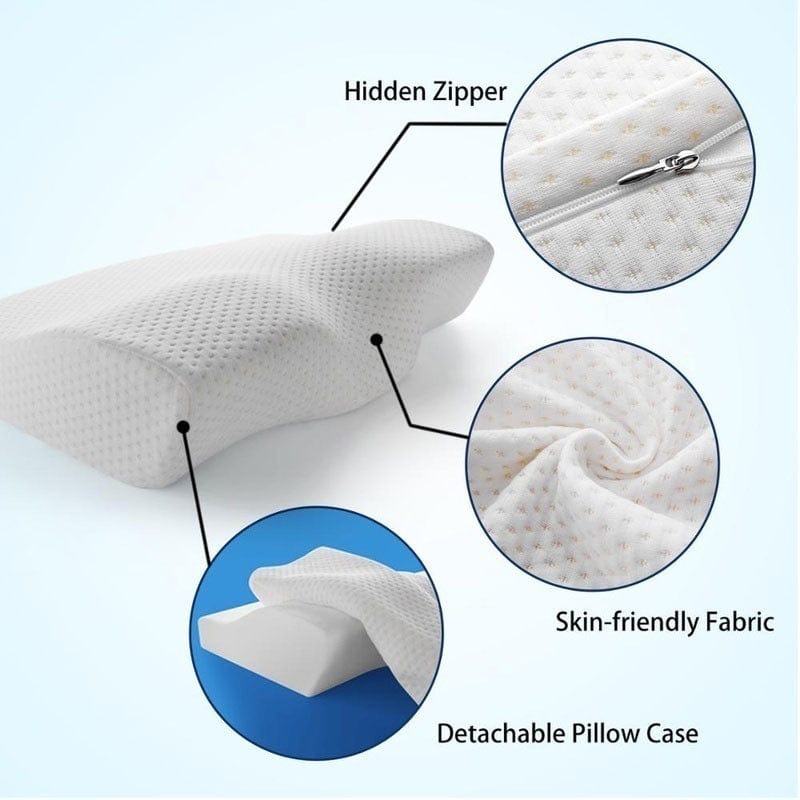 SearchFindOrder 60x35cm new / China Orthopedic Memory Foam Butterfly Cervical Neck Pillow