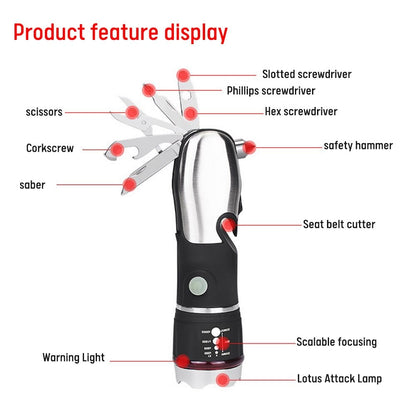 Outdoor Multi-function Flashlight & Tool Essential Items for Camping