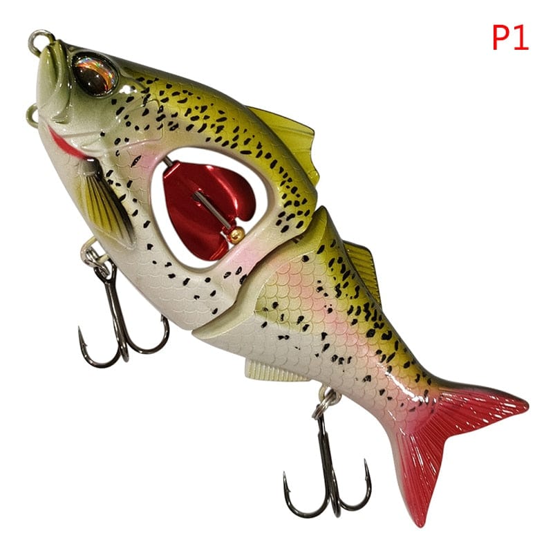 SearchFindOrder -P3 Propeller Glider Sinking Swimbait Fishing Lures - Metal Belly Blade Jerkbait Pesca