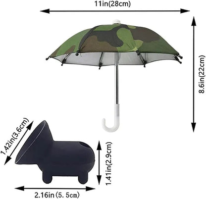 Phone Shade Umbrella Suction Cup Stand – Umbrella for Phone with Universal Adjustable Cute Piggy Phone Holder, Phone Umbrella for Sun, Outdoor Phone Sun Blocker, Phone Shade Cover