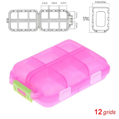 SearchFindOrder Gray - 10 Grids Moisture-Proof Travel Pill Organizer