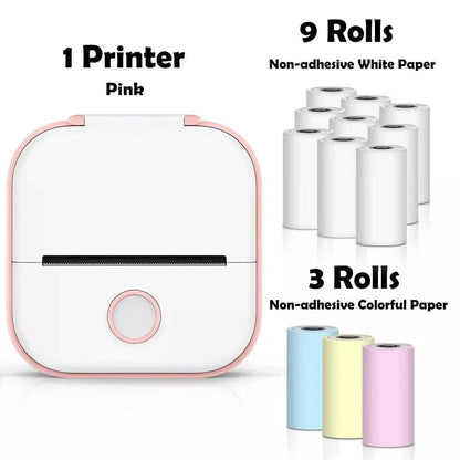 SearchFindOrder White-6 Rolls Set 1 Portable Mini Wireless Thermal Pocket Printer