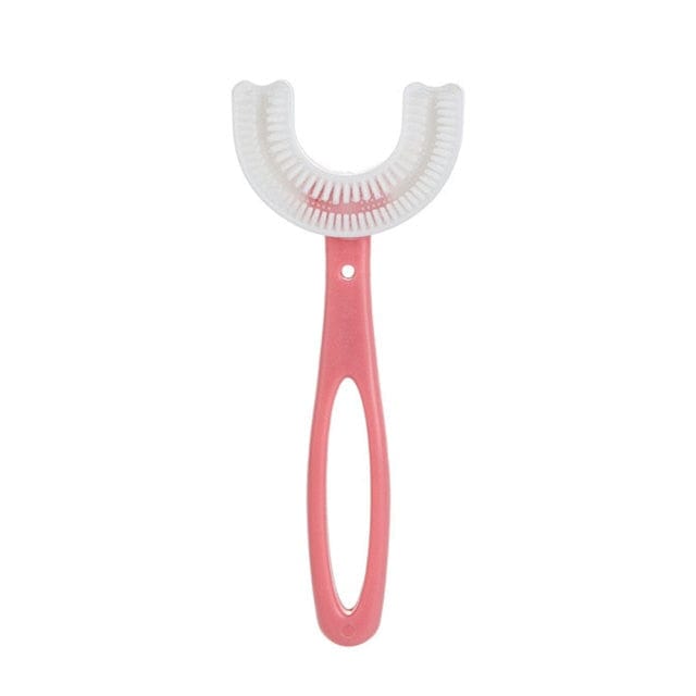 SearchFindOrder Pink 6-12T Kids Silicone U-Shaped Toothbrush