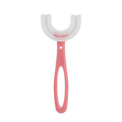 SearchFindOrder Pink 6-12T Kids Silicone U-Shaped Toothbrush