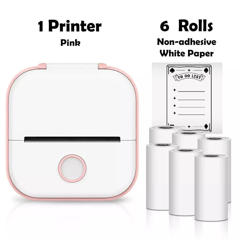 SearchFindOrder White E Portable Mini Wireless Thermal Pocket Printer