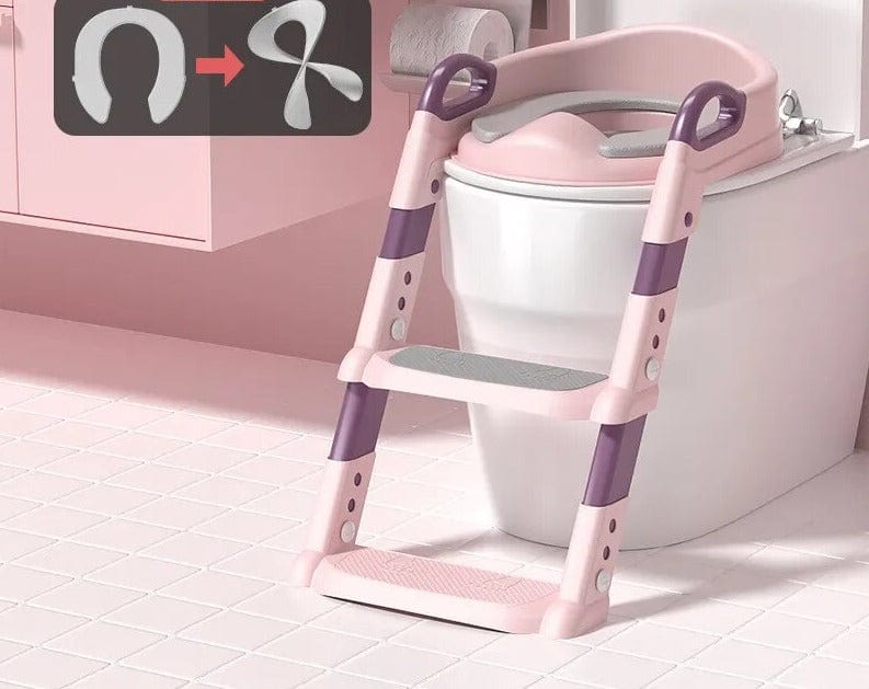 Toilet Potty Training Seat with Step Stool Ladder, For Kids, Boys, Girls, Toddlers, Comfortable Safe Potty Seat with Anti-Slip Pads Ladder