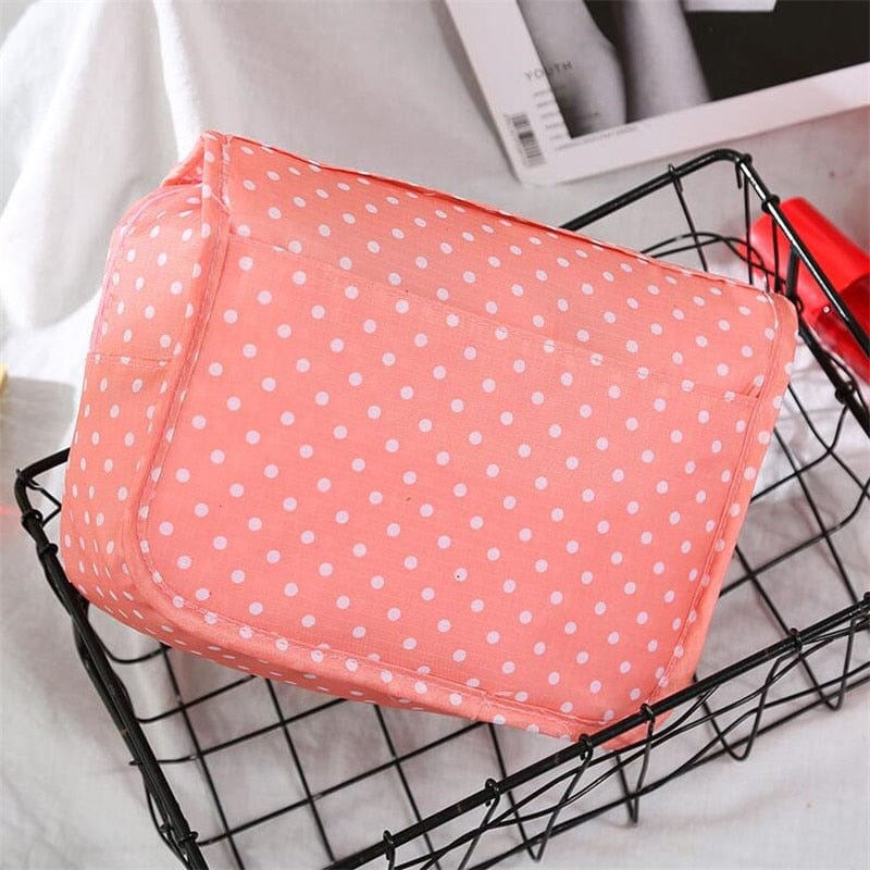 SearchFindOrder Orange / China Waterproof Travel Cosmetic Toiletries Bag with Hook