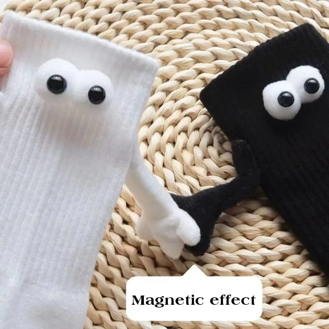 SearchFindOrder A 20PCS BlackWhite Playful Magnetic Gaze Harmony Socks Black & White Edition