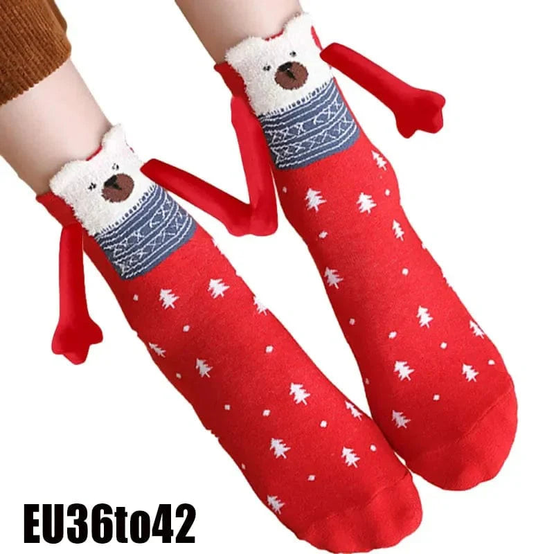 Magnetic Holding Hands Socks, Funny Socks Gifts For Boyfriend, Couple, Best Friends