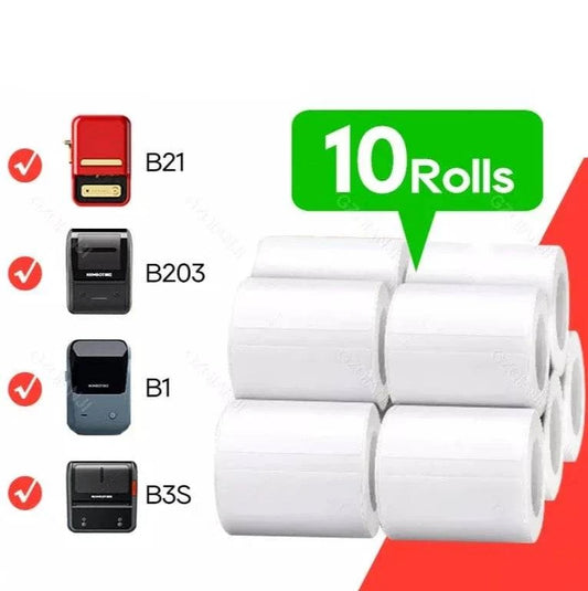 SearchFindOrder 5Rolls 40x30mm Pocket Printer Pro Red Bluetooth Label Maker Extra Paper