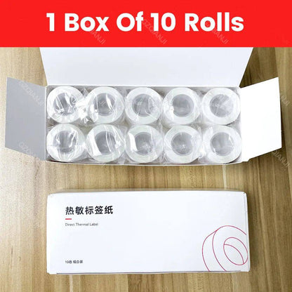 SearchFindOrder 10Rolls 50x30mm Pocket Printer Pro Red Bluetooth Label Maker Extra Paper