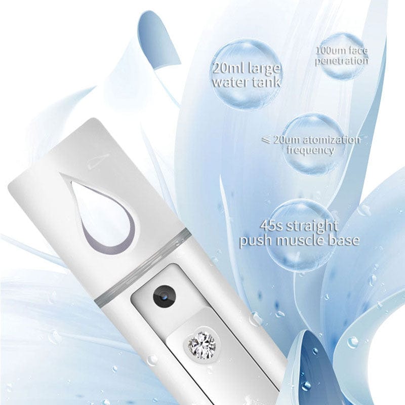 Portable Nano Facial Mister, Mini Facial Steamer Atomization Eyelash Extensions with Mirror