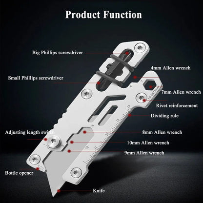 SearchFindOrder 10pcs blades / China Pocket Slice Multi-Tool Compact EDC Utility Knife for Camping and Stationery