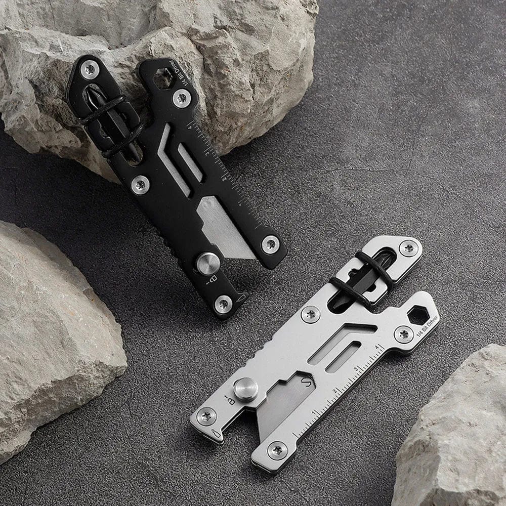 Utility Knife, Retractable Razor Blade, Titanium Box Cutter Locking Razor Knife, EDC Knife Multi-Tool