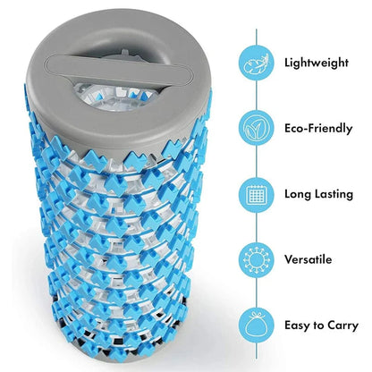 SearchFindOrder Blue Portable Adjustable Yoga Foam Roller