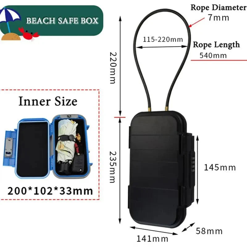 Portable Beach Safe Lock Box