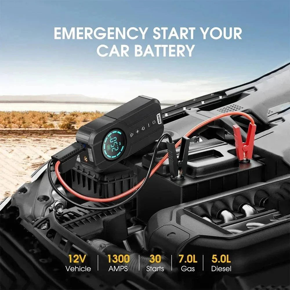 SearchFindOrder 8400mah Portable Car Jump Starter Air Pump