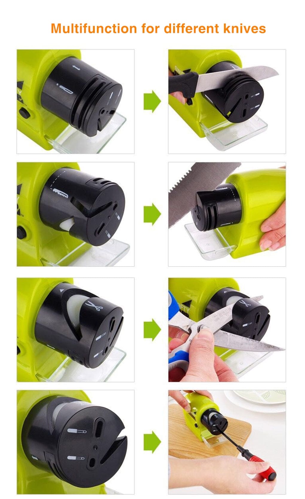 Portable Electric Knife and Scissors Sharpener