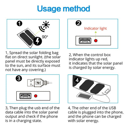 Portable 8W/10W Foldable USB Solar Panel Charger (5V/2.1A Max) for Camping, IPX4 Waterproof, Compatible with iPhone, Samsung, LG, etc.