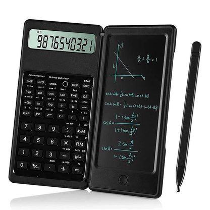 Scientific Calculator with LCD Writing Tablet and Stylus Pen, 12-Digit Large Screen, Foldable Math Calculator with Notepad for Middle High School, College, University - Smart Shop (Online Store for wise shoppers) 