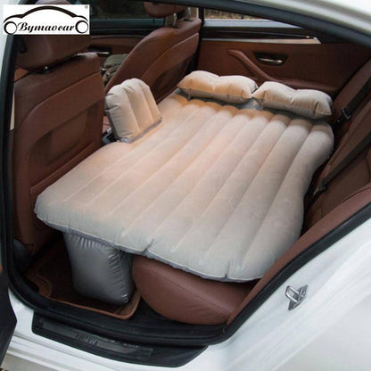 SearchFindOrder Beige Portable Inflatable Car Back Seat Sleeping Mattress & Camping Air Bed