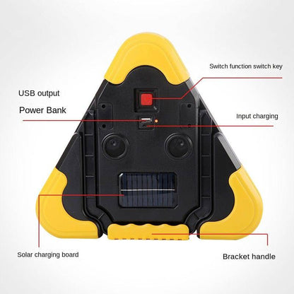 Portable LED 3-in-1 Car Emergency Safety Triangle Warning Light (USB Rechargeable + Solar) - Smart Shop (Online Store for wise shoppers) 