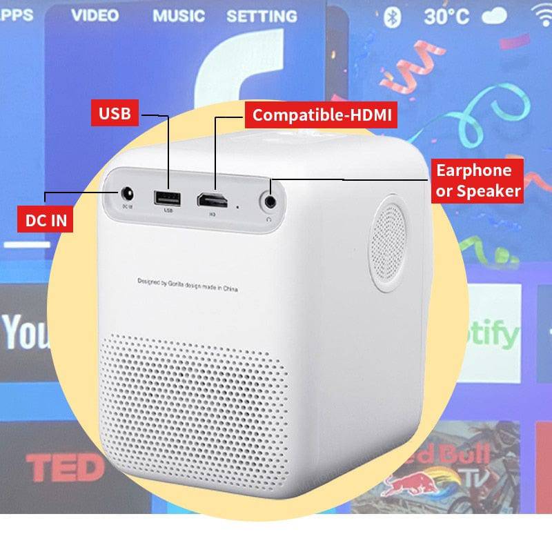 Portable 1080p Full HD Mini Home Theater Projector - Smart Shop (Online Store for wise shoppers) 